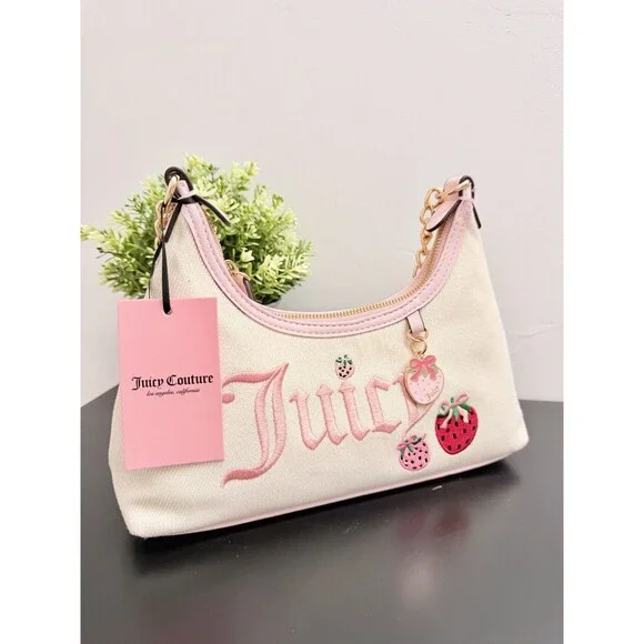 Juicy Couture Berry Sweet Hobo Shoulder Bag Color Natural #17 NWT - Picture 11 of 11